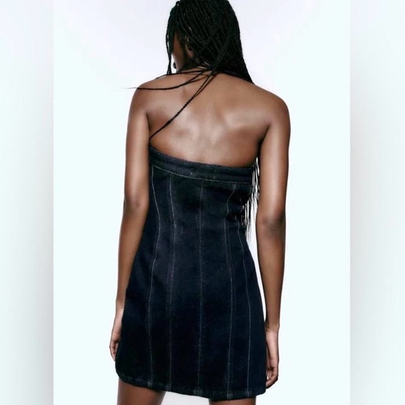 Zara 🌺 Strapless Denim Dress - Picture 13 of 13